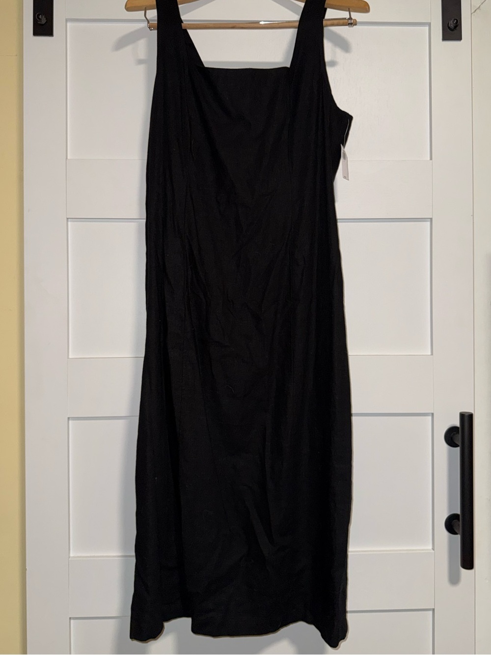Old Navy Linen Black Sheath/Pencil Midi Dress